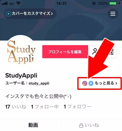 Instagram、YouTube、Twitterのリンク設定(アイコン表示)|TikTokでプロフィールの変更方法!インスタ・YouTube・Twitterのリンクを設定しよう