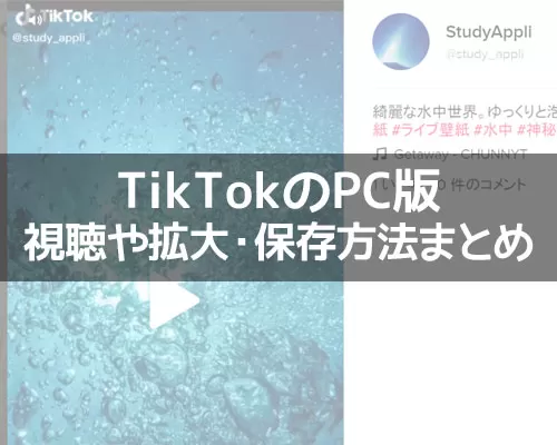 TikTokをPC(パソコン)で見る方法!動画の拡大や保存などにも使えます